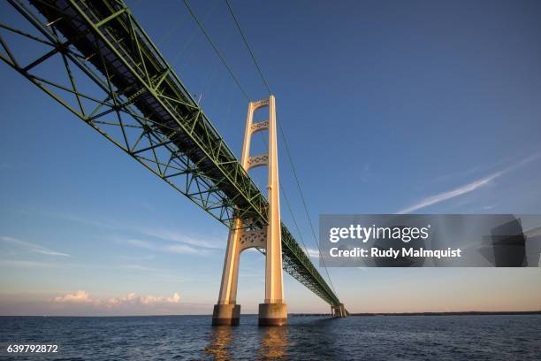 mackinac bridge upskirt - pont mackinac photos et images de collection