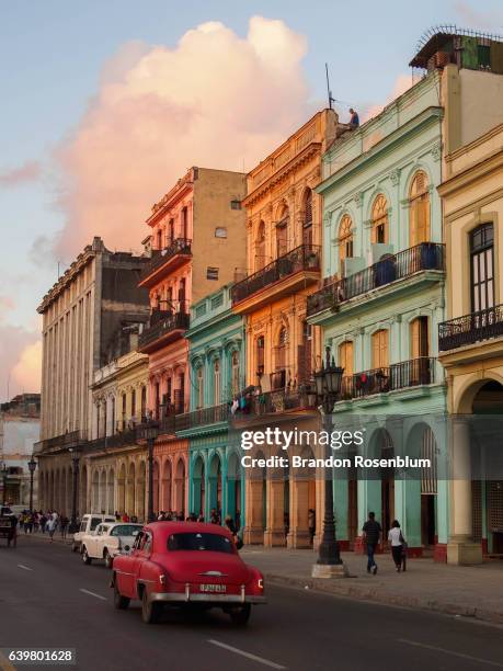 colorful buildings in havana, cuba - havana bildbanksfoton och bilder