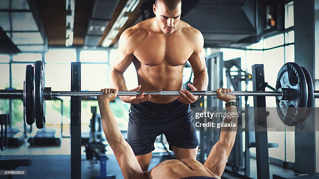 Bench press workout.