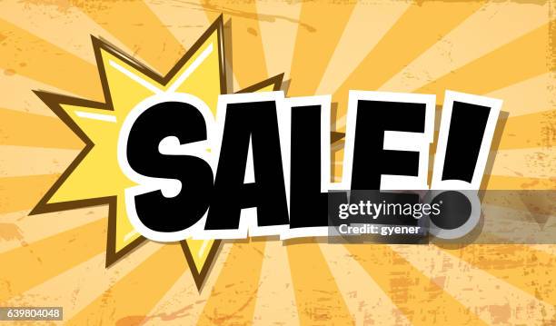 sale sign - pop mart stock illustrations