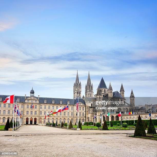 the abbey of saint-etienne, caen, france - friary stock pictures, royalty-free photos & images