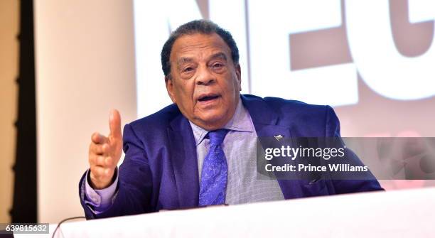 Andrew Young attends "I Am Not Your Negro" Atlanta Screening at Morehouse College on January 23, 2017 in Atlanta, Georgia.