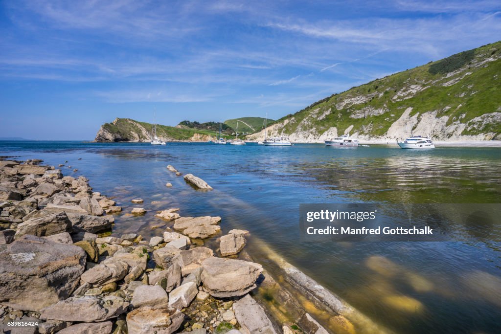 Rocky shores at Lulworth Cove