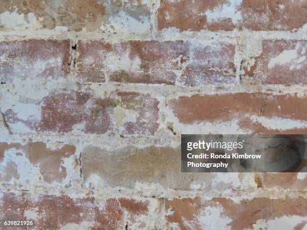 old red brick wall background - whitewashed bildbanksfoton och bilder