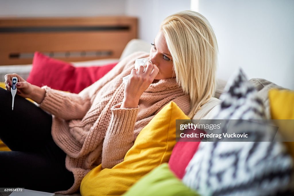 Woman with medical condition