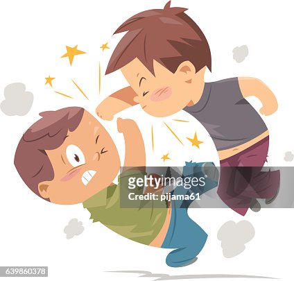 593 Kids Fighting High Res Illustrations - Getty Images