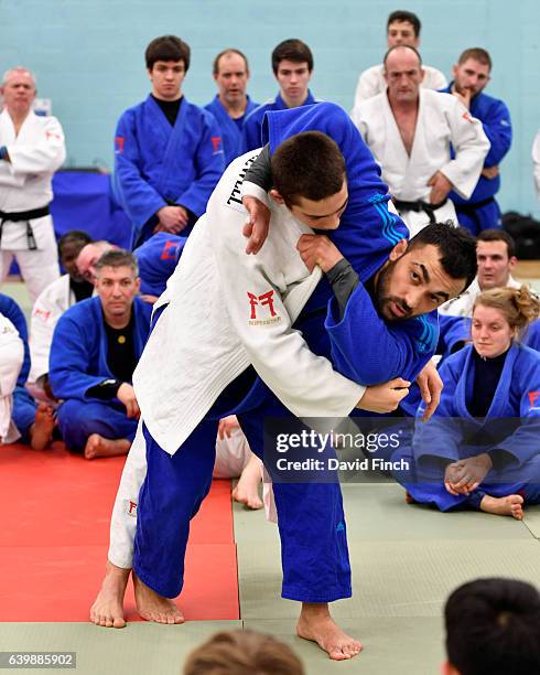 During his Masterclass at the University of East London's SportsDock arena, Stratford, London, England on the 21 January 2017. "n