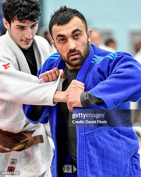 Athens Olympic champion and three times World champion, Ilias Iliadis of Greece shows how he dominates his opponent with his gripping to the 300+...