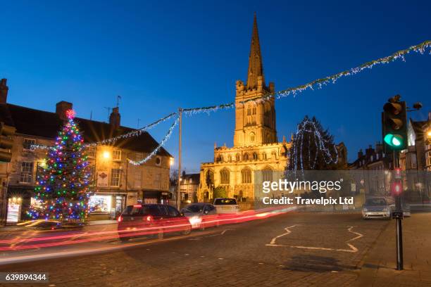 all saints church, red lion square, stamford, lincolnshire - stamford lincolnshire bildbanksfoton och bilder