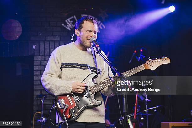 Giorgio Poti of Cairobi performs at Brudenell Social Club on January 19, 2017 in Leeds, England.