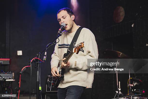 Giorgio Poti of Cairobi performs at Brudenell Social Club on January 19, 2017 in Leeds, England.