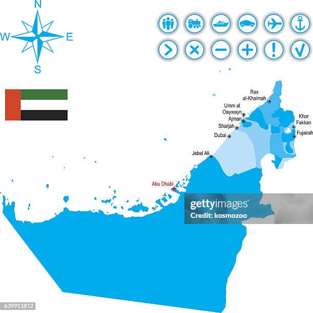 stockillustraties, clipart, cartoons en iconen met united arab emirates - arabian peninsula