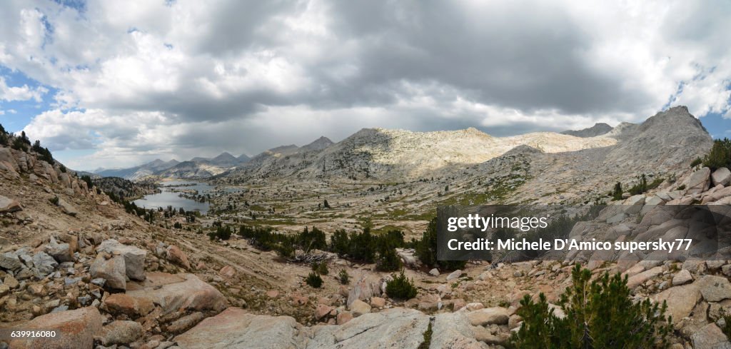 Alpine lake in a barren granite landscape