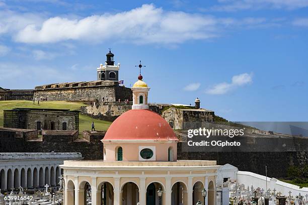 cupola dal cimitero di santa maria magdalena de pazzis, porto rico - ogphoto foto e immagini stock