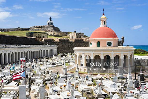 dome from santa maria magdalena de pazzis cemetery, puerto rico - ogphoto 個照片及圖片檔