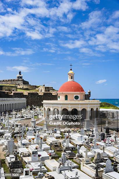 dome from santa maria magdalena de pazzis cemetery, puerto rico - ogphoto 個照片及圖片檔