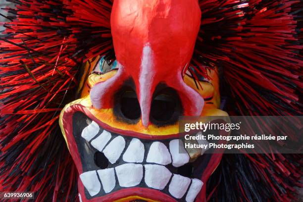 basel carnival. waggis mask - waggis stock pictures, royalty-free photos & images