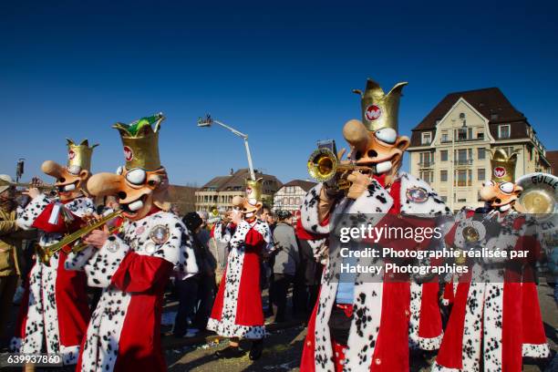 basel carnival - fasnacht stock pictures, royalty-free photos & images