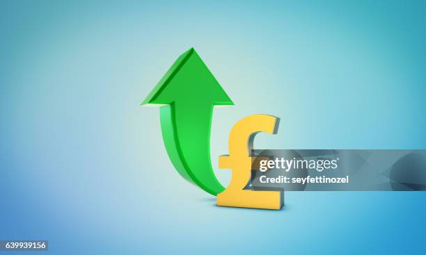 Pund Sign Increasing Pound Growth Symbol Forex And Bourse Concept High-Res Vector Graphic ...