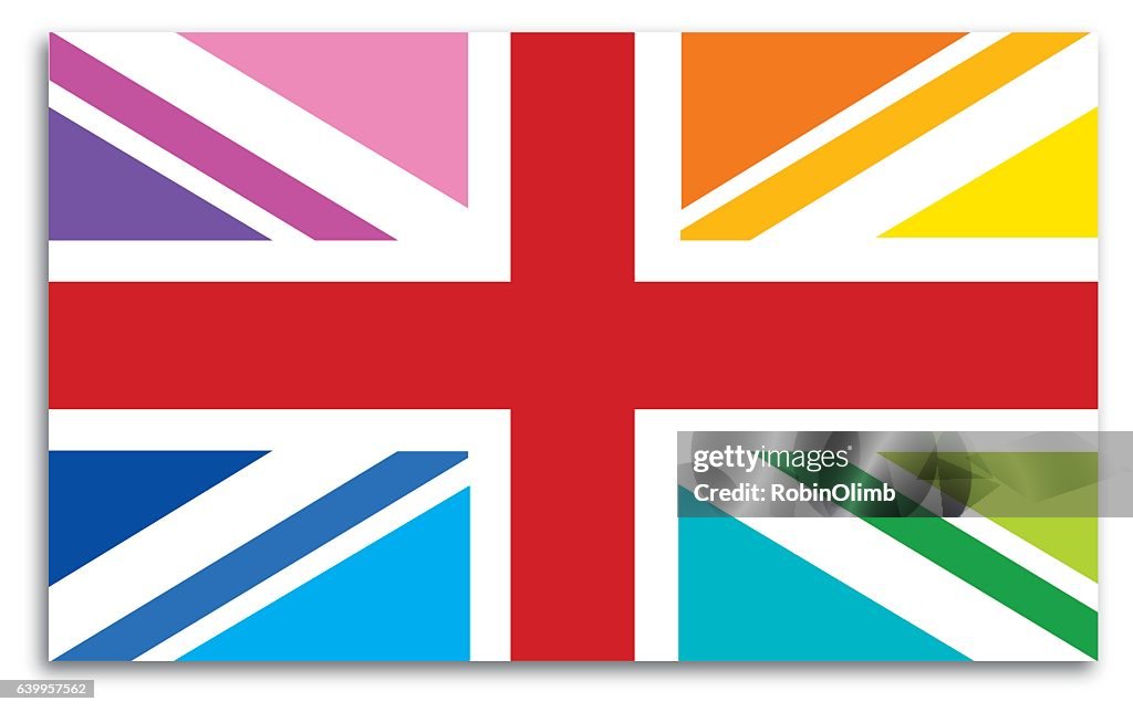 Großbritannien Flagge Karte