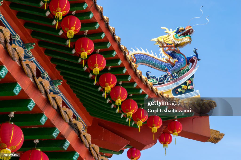 Traditional Chinese lanterns display during Chinese new year festival