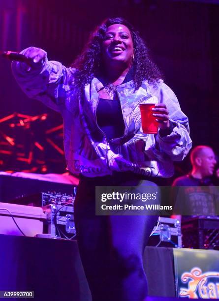 Gangsta Boo performs at The Run The Jewels Concert at The Tabernacle on January 21, 2017 in Atlanta, Georgia.