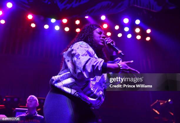 Gangsta Boo performs at The Run The Jewels Concert at The Tabernacle on January 21, 2017 in Atlanta, Georgia.