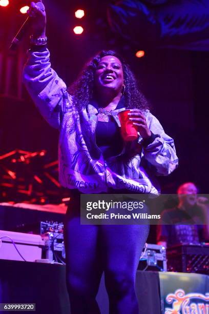 Gangsta Boo performs at The Run The Jewels Concert at The Tabernacle on January 21, 2017 in Atlanta, Georgia.