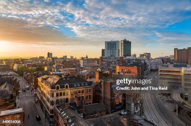 architectural layers - manchester england stock pictures, royalty-free photos & images