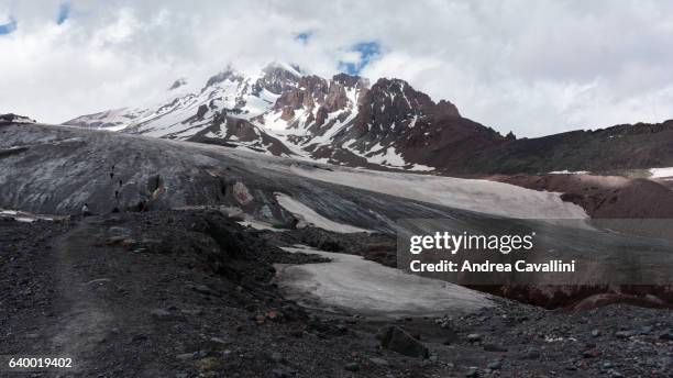ascent to kazbegi - alpinismo stock pictures, royalty-free photos & images