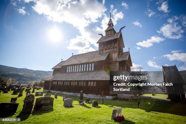 uvdal stave church - buskerud stock pictures, royalty-free photos & images