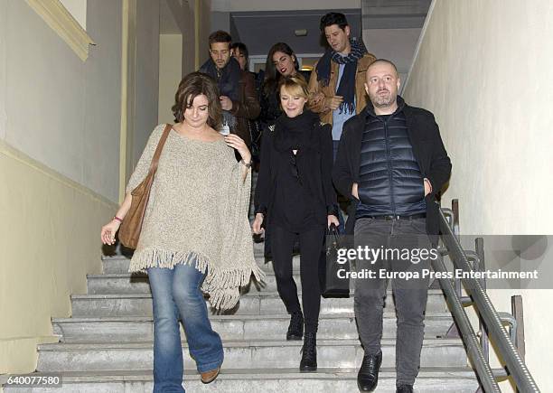 Pablo Alboran , Maria Esteve attend Celia Flores concert '20 years from Marisol to Pepa Flores' at Cervantes Theatre on December 23, 2016 in Malaga,...