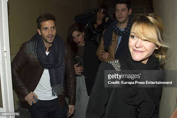 Pablo Alboran and Maria Esteve attend Celia Flores concert '20 years from Marisol to Pepa Flores' at Cervantes Theatre on December 23, 2016 in...