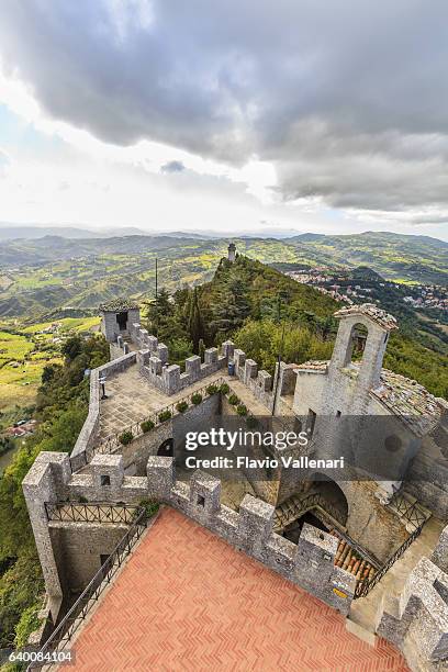 san marino, rocca cesta - second tower - cesta stock pictures, royalty-free photos & images