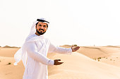 arabic man showing his heritage
