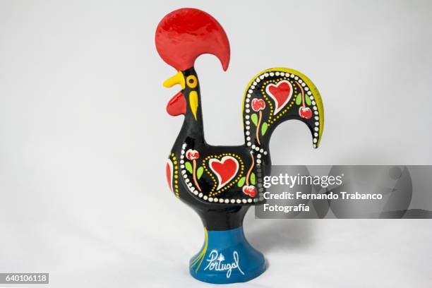 rooster from portugal (souvenir of portugal) - rooster stock pictures, royalty-free photos & images