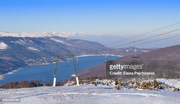 not enough snow for skiing - makedonien land bildbanksfoton och bilder