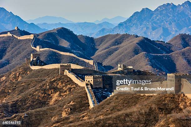 china, hebei, the great wall - gran muralla china fotografías e imágenes de stock