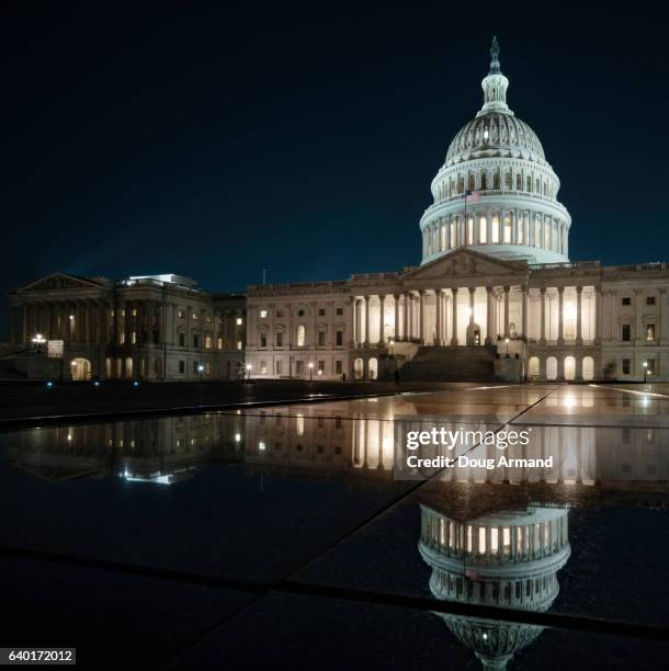 us capitol building in washington d.c, usa at dusk - capitol building washington dc stock pictures, royalty-free photos & images