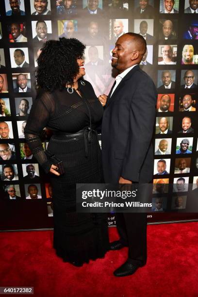 Jill Scott and Mike Dobson attend "The Made Man Awards 2017" at 595 North on January 26, 2017 in Atlanta, Georgia.