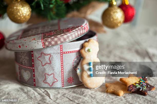 christmas cookies - cookie jar stock pictures, royalty-free photos & images