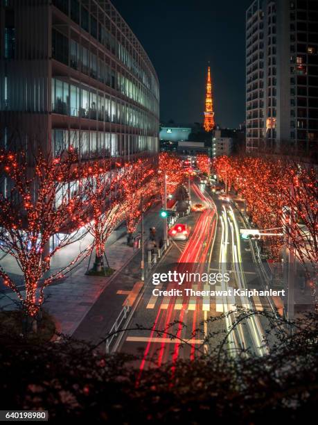 Tokyo Tower Illumination at Keyakizaka Street