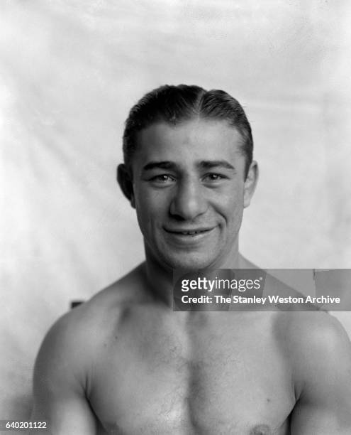 Benny Bass "Little Fish" lightweight boxer, poses for a portrait, Philadelphia, Pennsylvania, February 7, 1928.