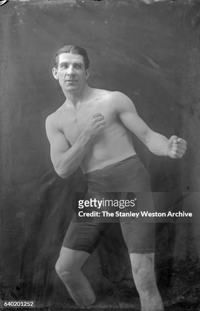 World Heavyweight fighter James J. Corbett poses for a portrait, circa 1900.