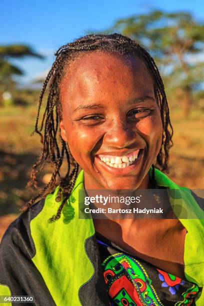 portrait of young woman from borana, ethiopia, africa - borana stock pictures, royalty-free photos & images