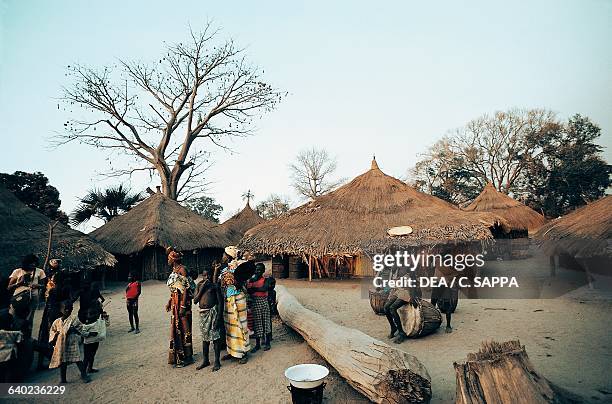 Group of villagers near Bignona, Casamance, Senegal.