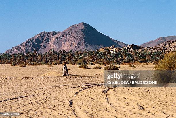The village of Azelouaz, Djanet Oasis, Sahara Desert, Algeria.