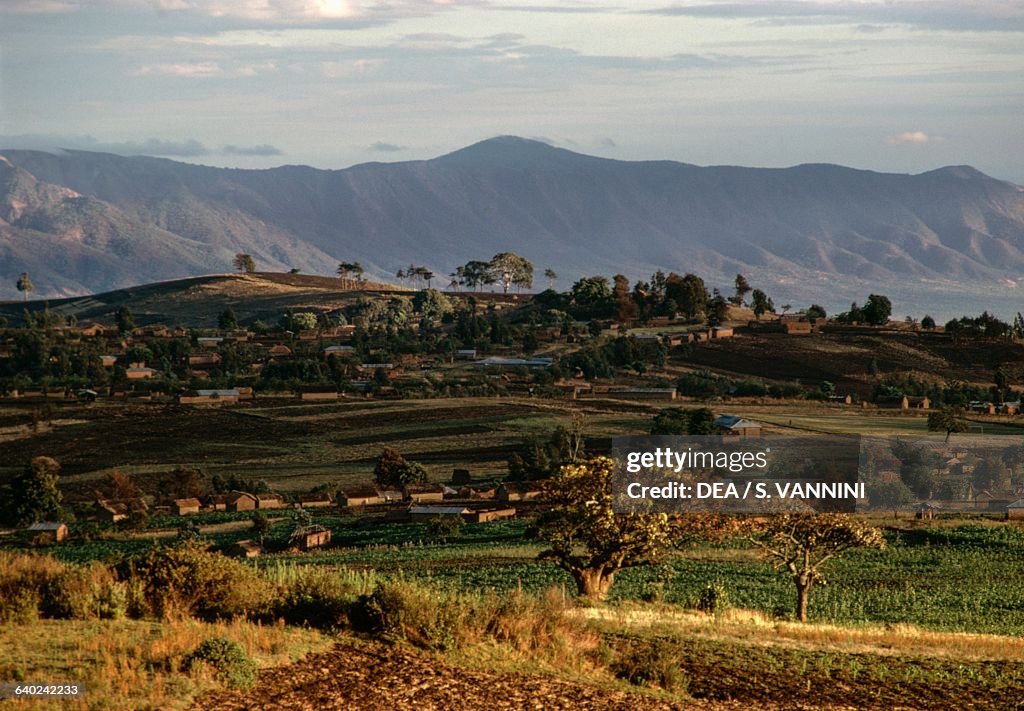 Agricultural landscape near Mbeya...
