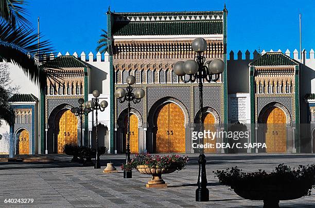 Entrance to the Royal palace, 17th century, medina of Fez , Morocco.
