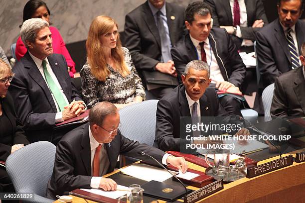 September 24 New York, NY, USA: President Barack Obama chairs United Nations Security Council summit on foreign terrorist fighters at the United...